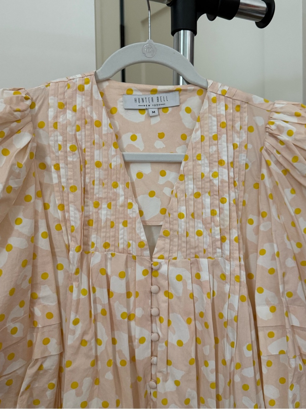 pink puff sleeve hunter bell mini dress - Picture 2 of 3